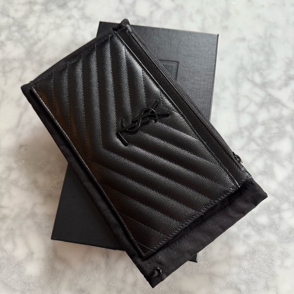 SAINT LAURENT YSL Bill Pouch Black Hardware LIKE NEW USED ONCE - Picture 2 of 16